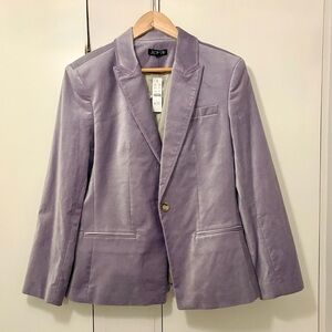 J. Crew Women's Lavender Velvet Blazer
